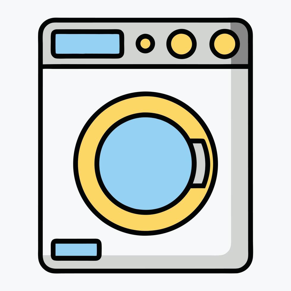 Unique Washing Machine Illustration for Household Projects vector