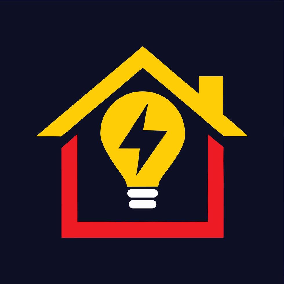 Electric Logo Design with Lightning Bolt Icon vector