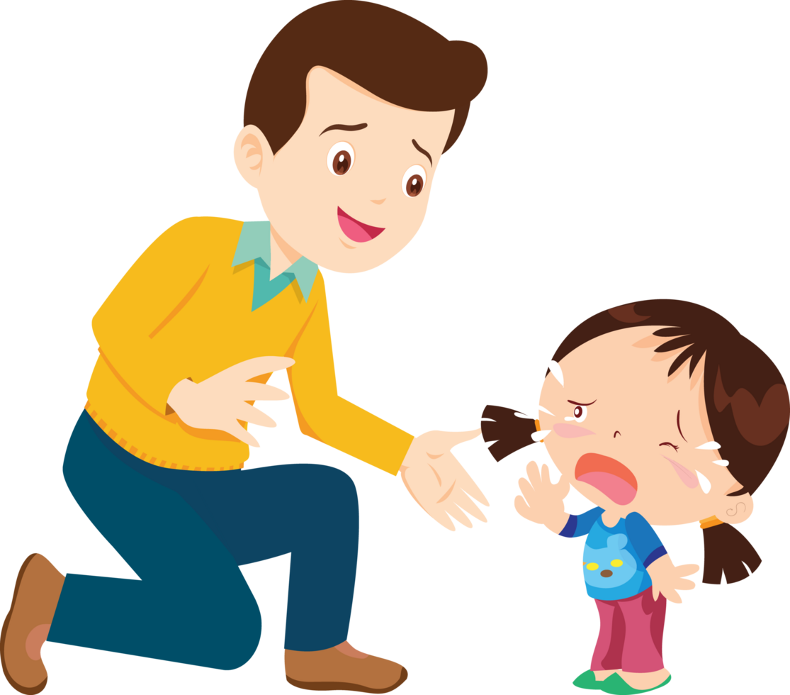 supportive adult consoles the boy, encouraging him to share his feelings png