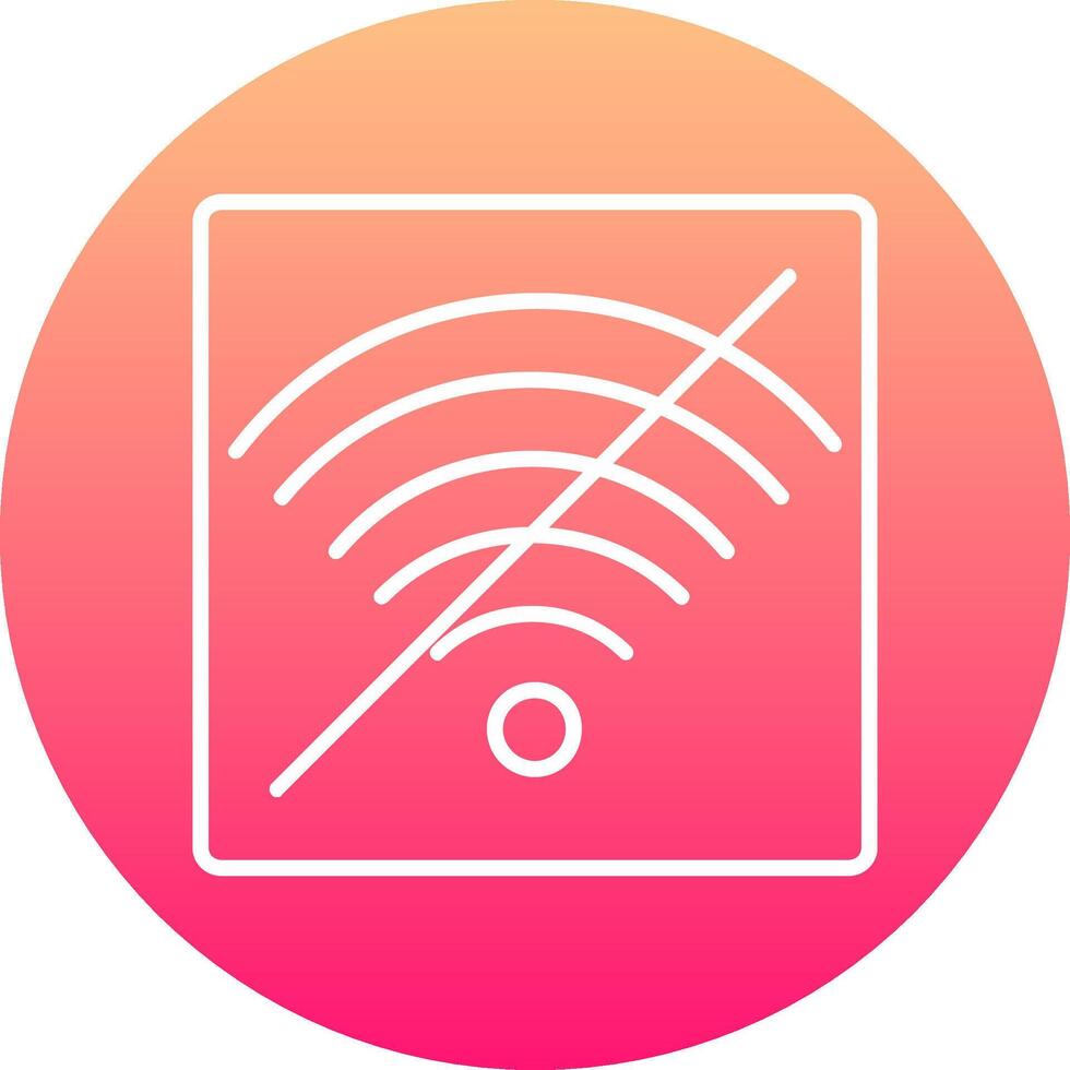 No Wifi Icon Design Symbol vector