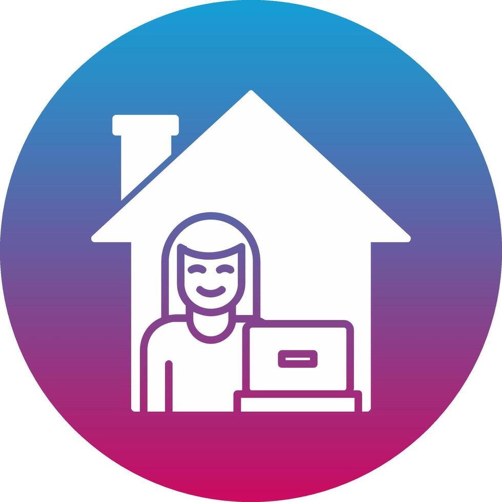 Work From Home Icon Design Symbol vector