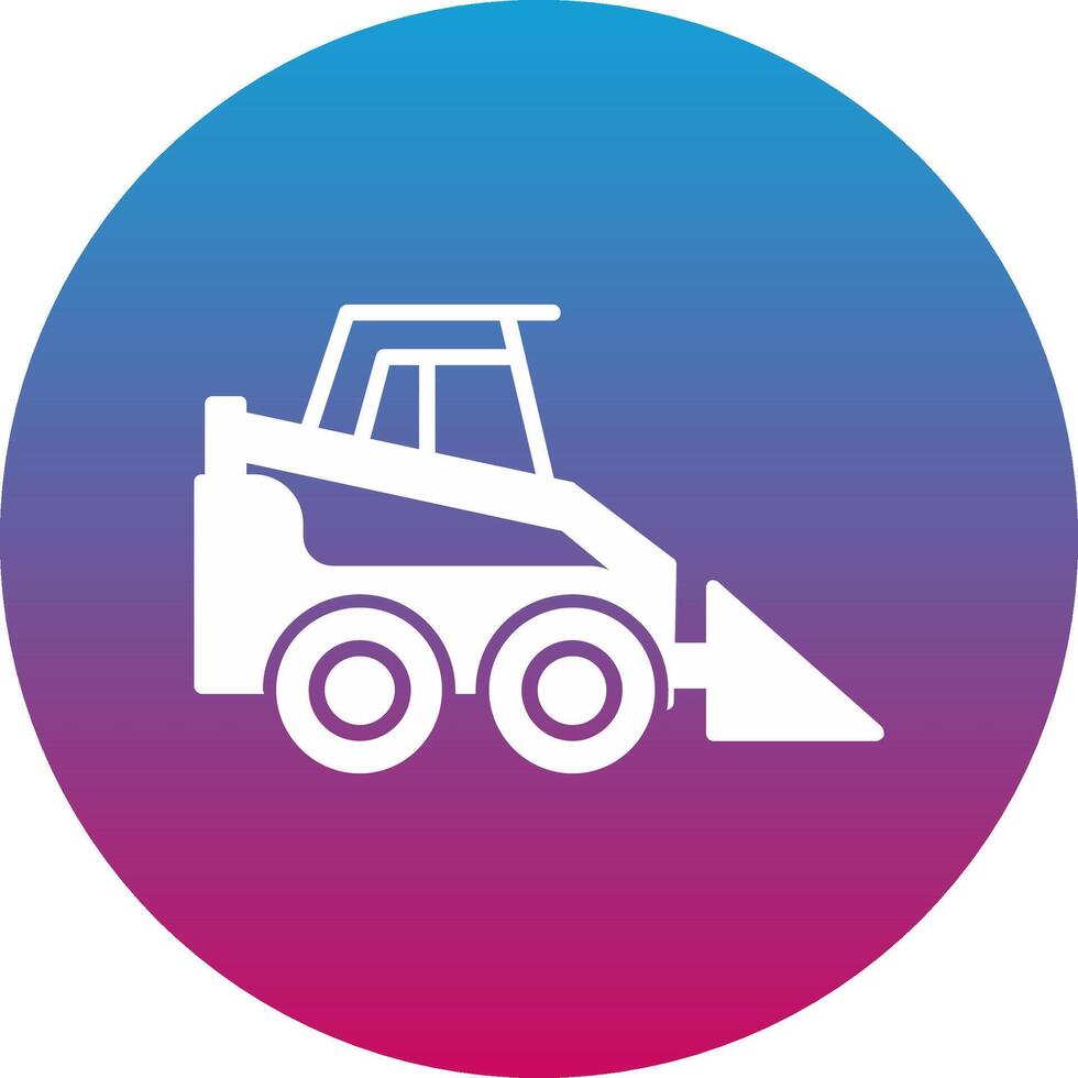 Skid Steer Loader Icon Design Symbol vector