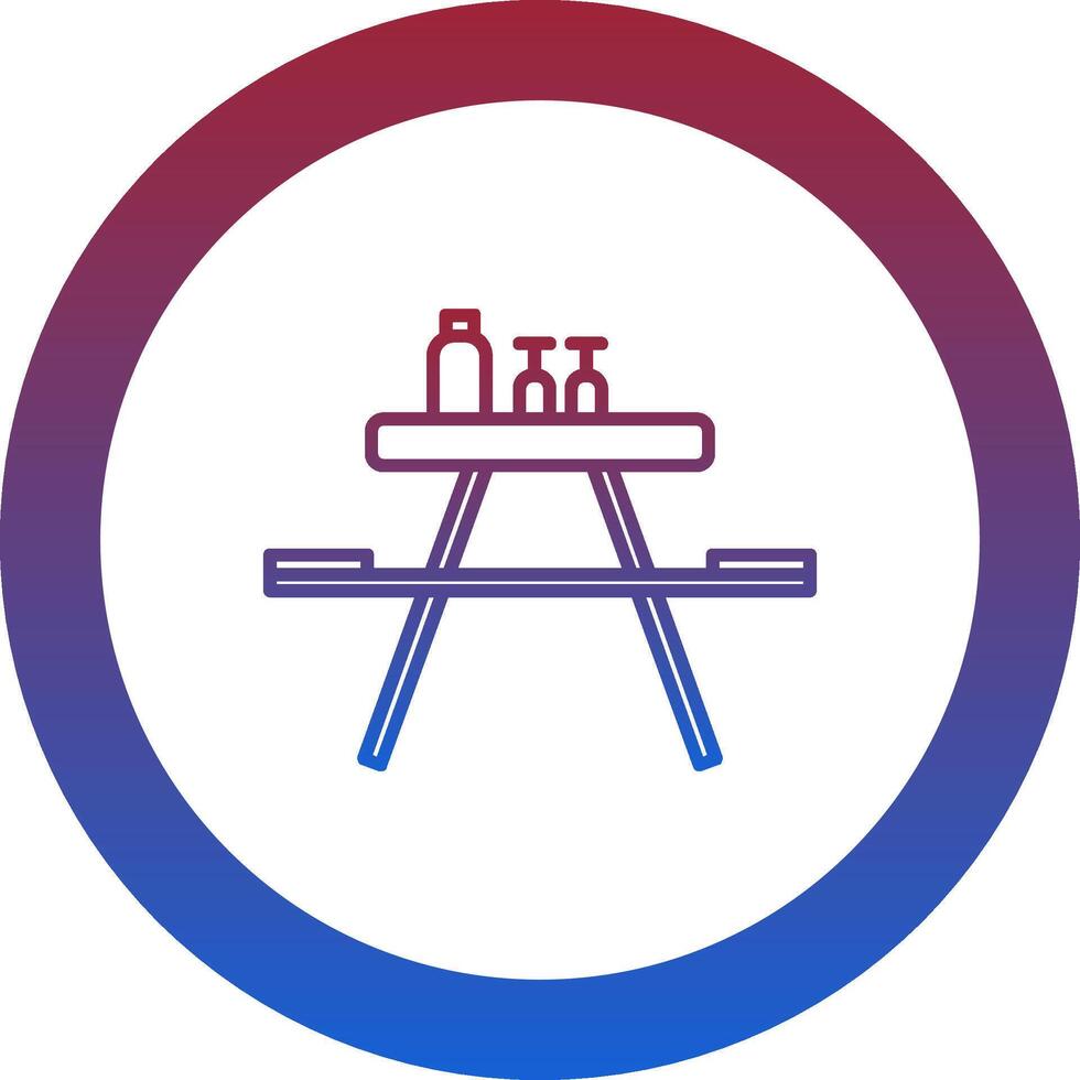 Picnic Table Icon Design Symbol vector