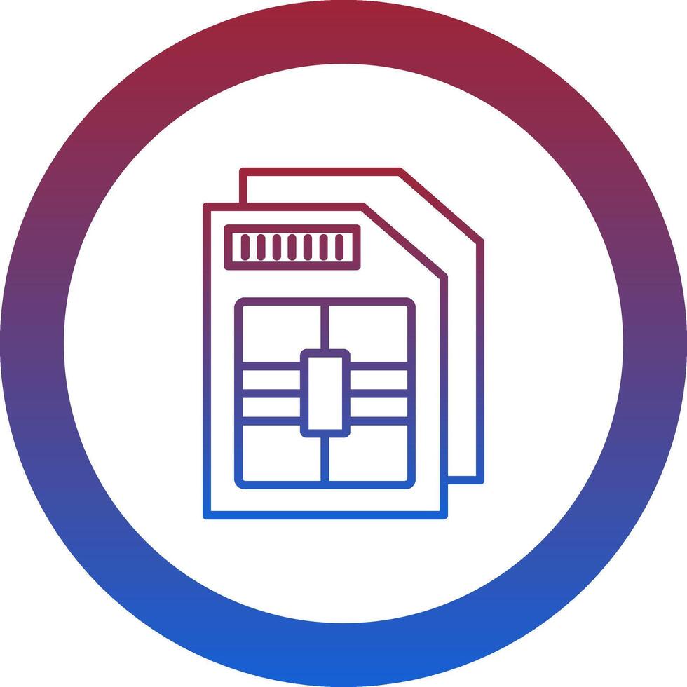 Sim Card Icon Design Symbol vector