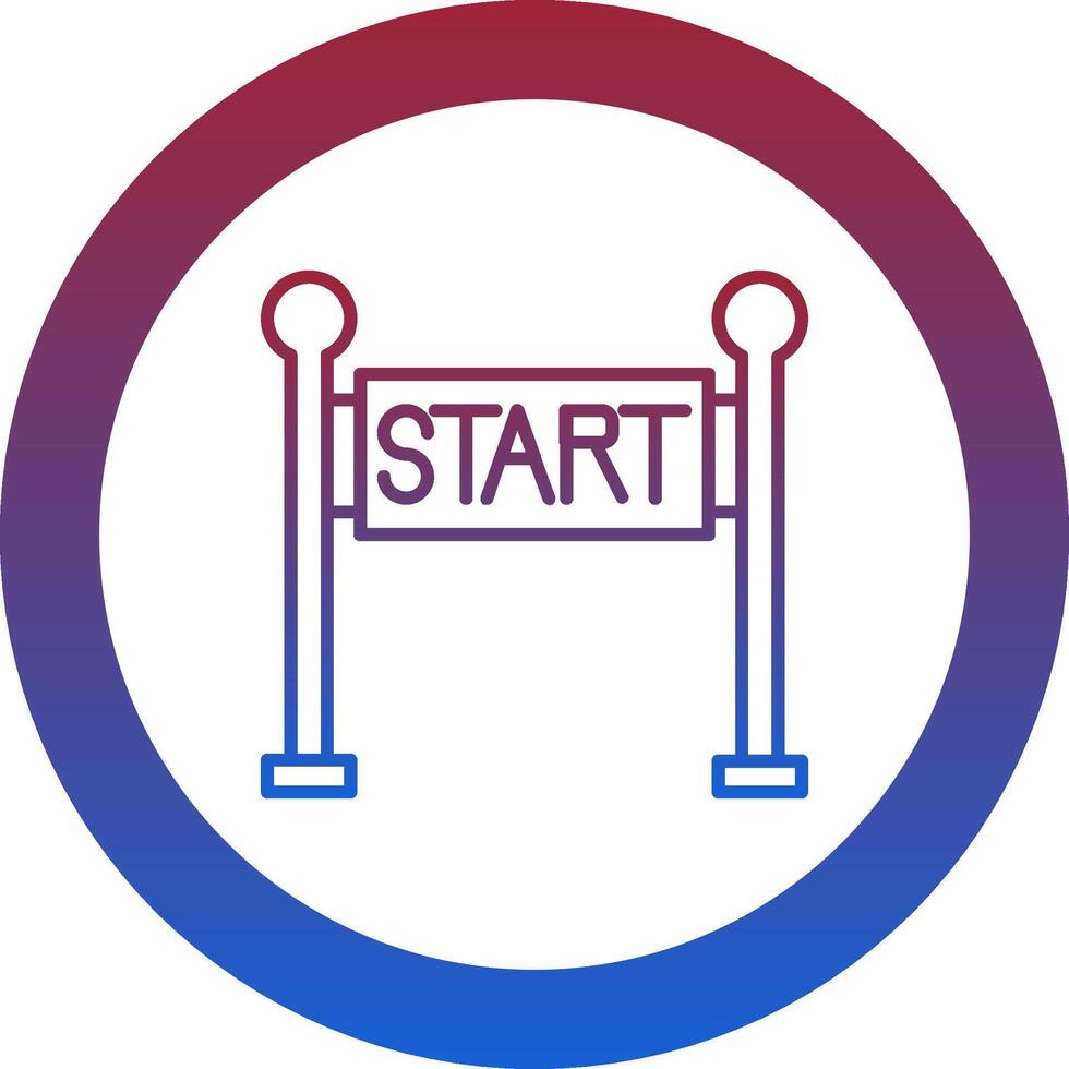 Start Line Icon Design Symbol vector