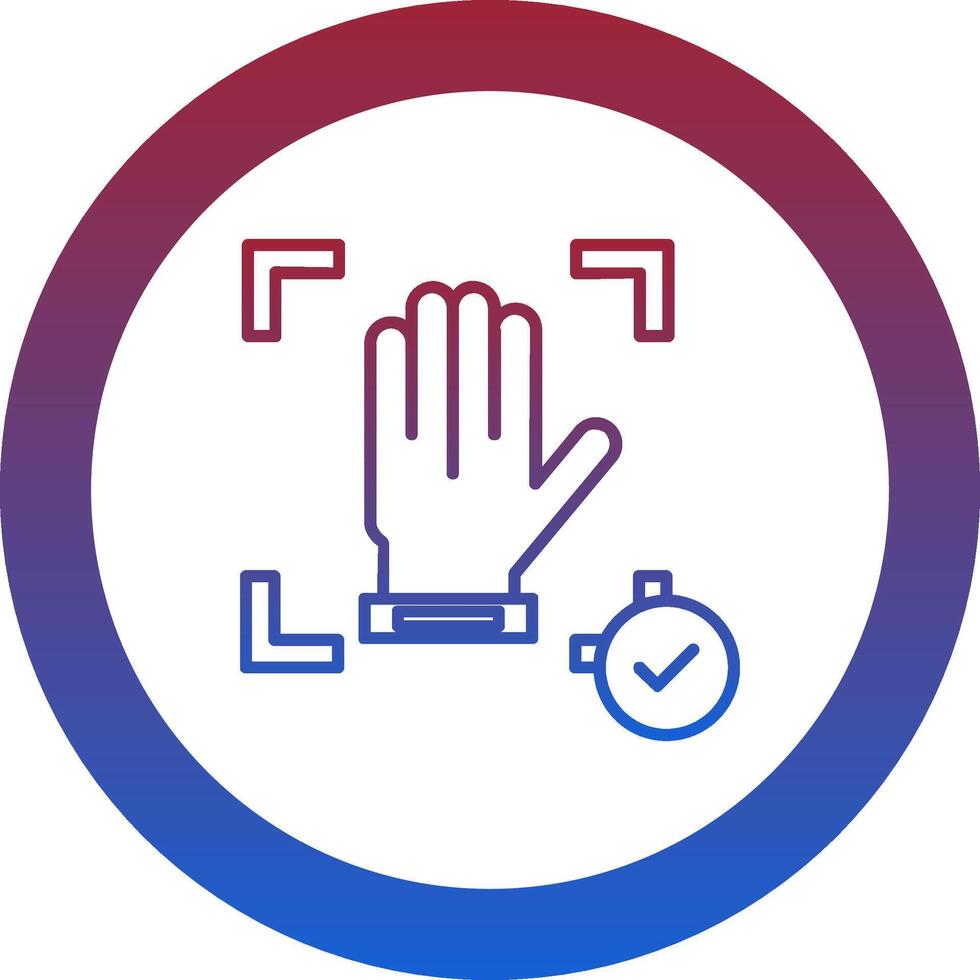Hand Recognition Icon Design Symbol vector