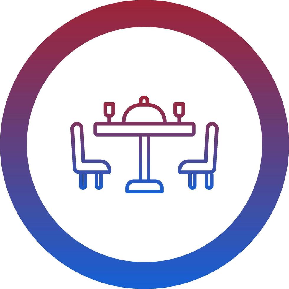 Dining Table Icon Design Symbol vector