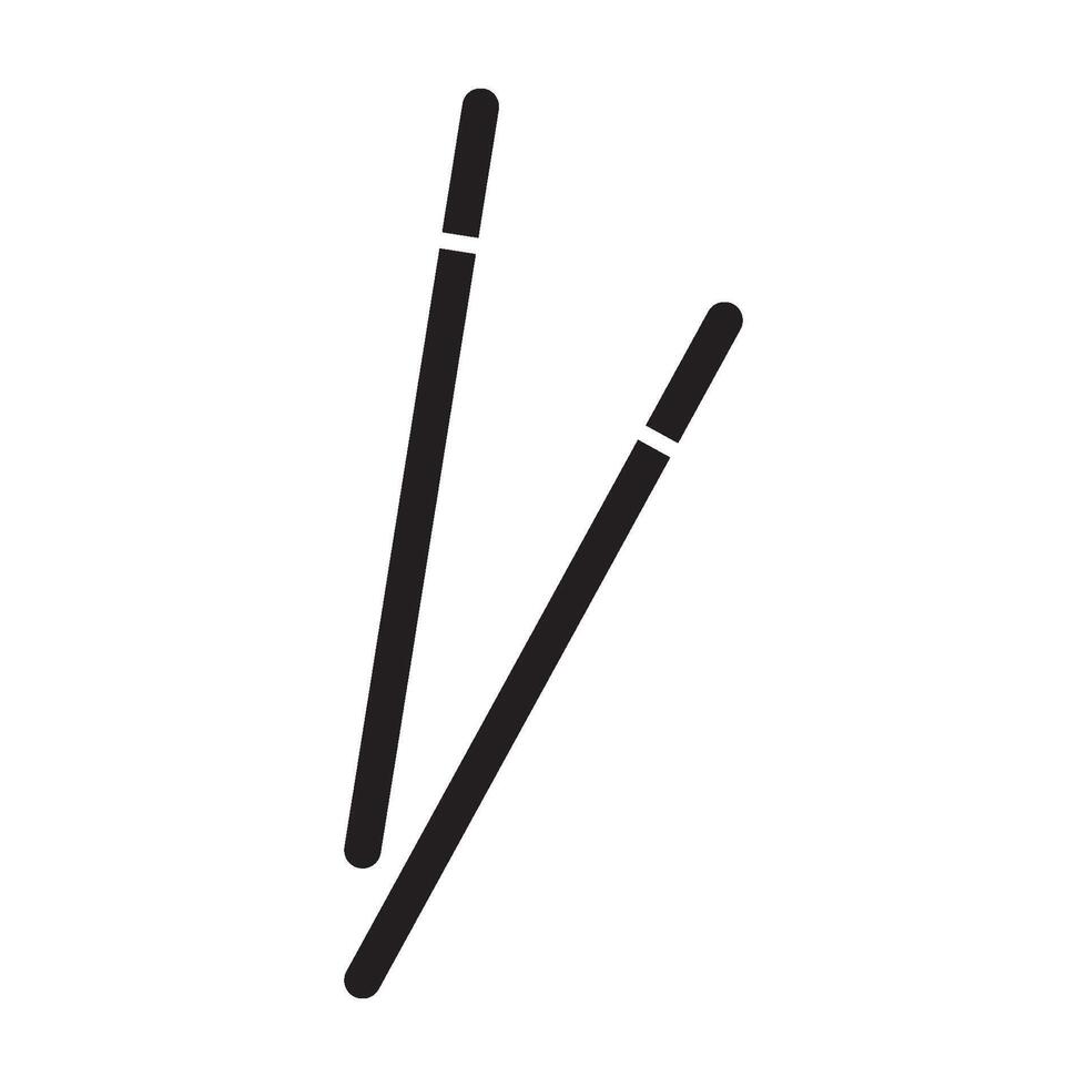 Two chopsticks on a white background vector