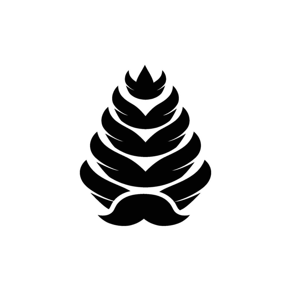 Pine cone icon logo design template isolated illustration vector