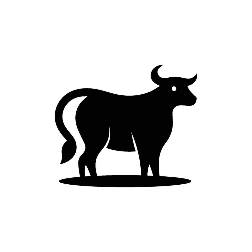 Cow icon silhouette illustration isolated vector