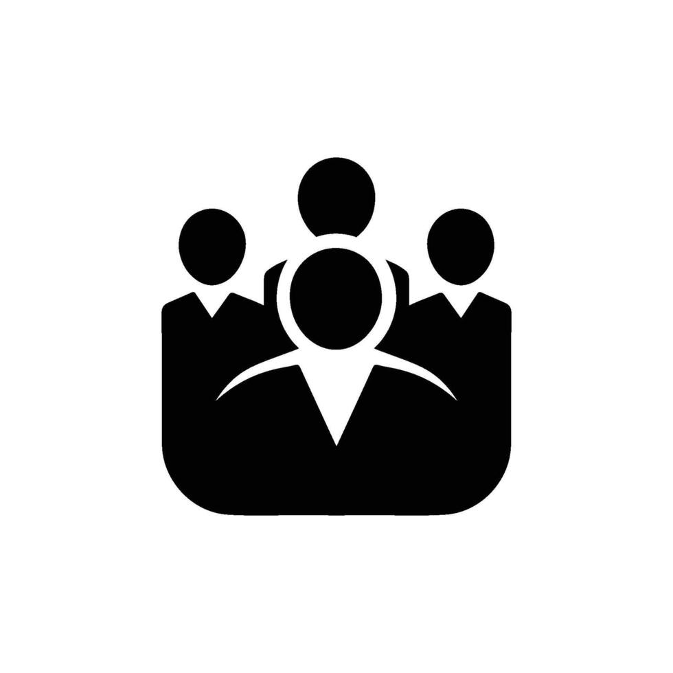Group people icon silhouette illustration isolated vector