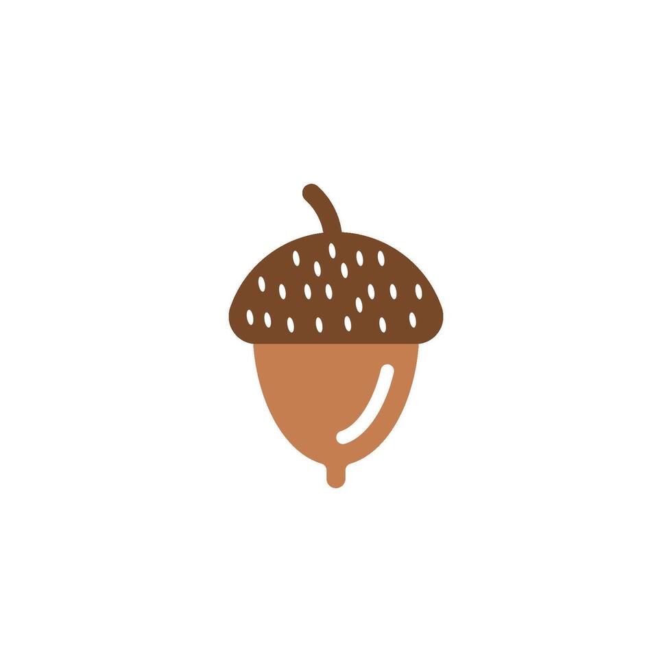 Acorn icon logo design template isolated illustration vector