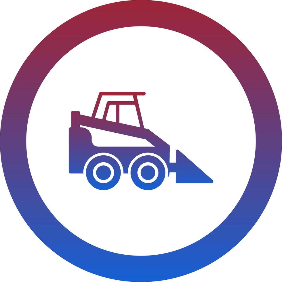 Skid Steer Loader Icon Design Symbol vector