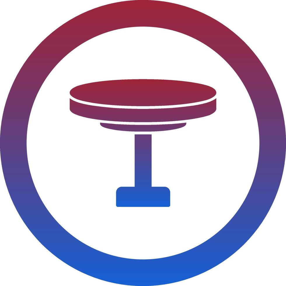 Round Table Icon Design Symbol vector