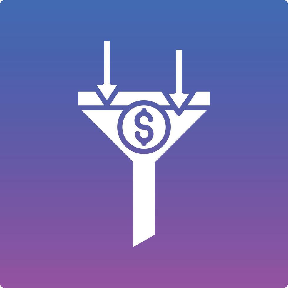 A funnel with a dollar sign on it vector