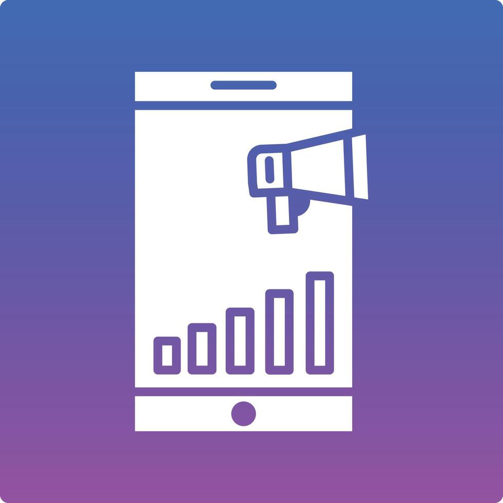 A smartphone with a bar chart on it vector