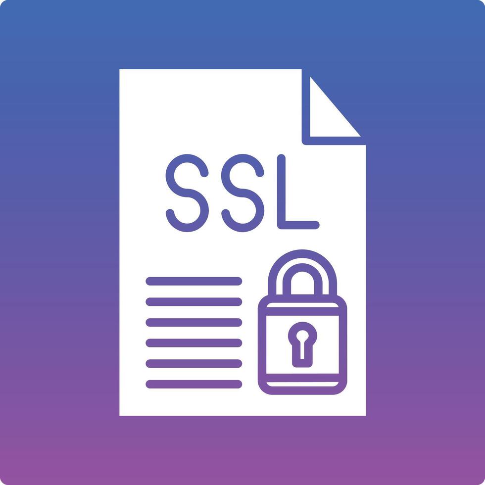 SSL File Illustration Icon vector