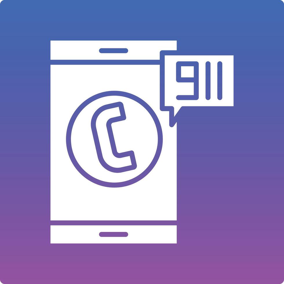 Call 911 Illustration Icon vector