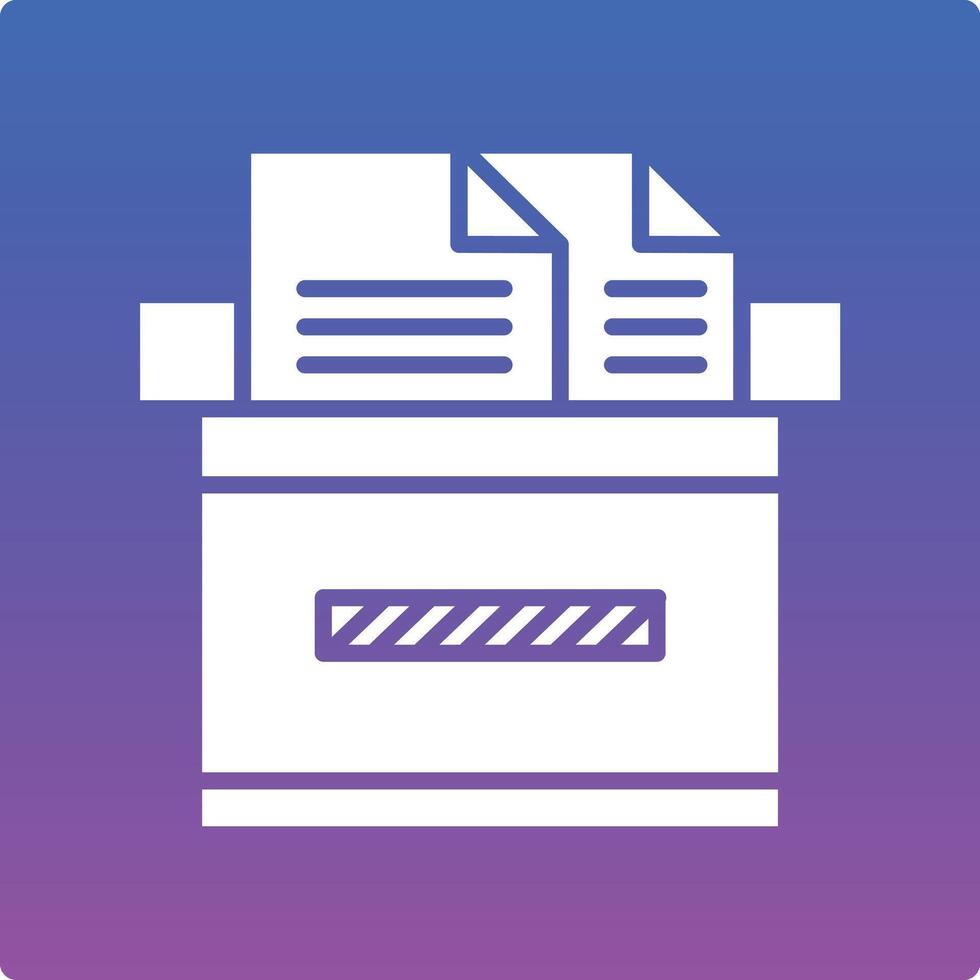 Documents Box Illustration Icon vector