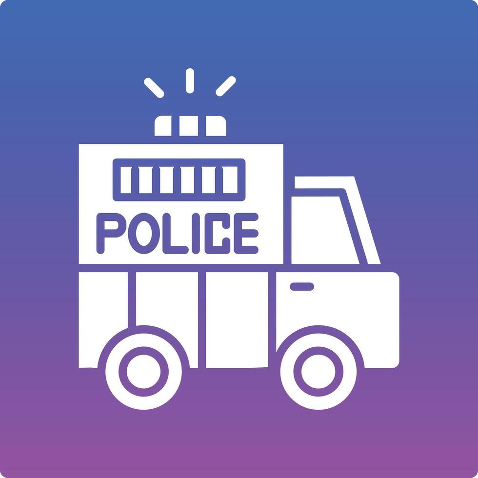 Police Van Illustration Icon vector