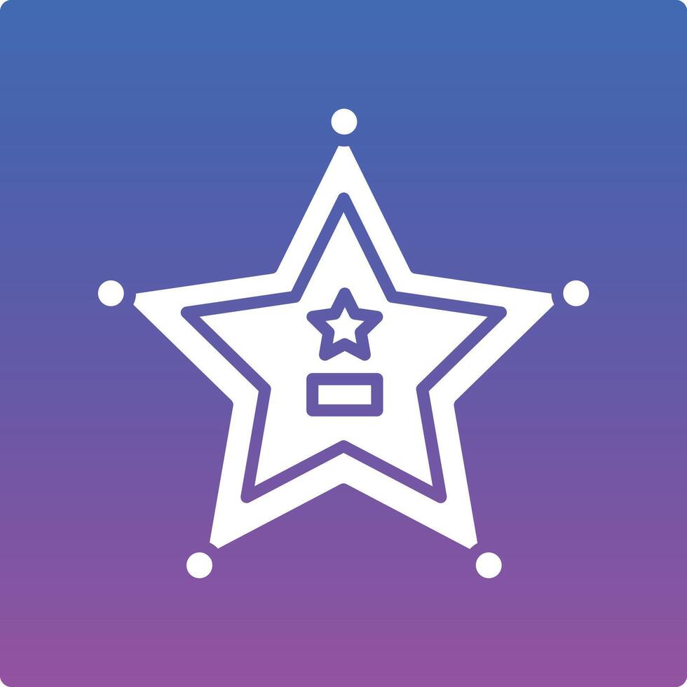 Sheriff Badge Illustration Icon vector