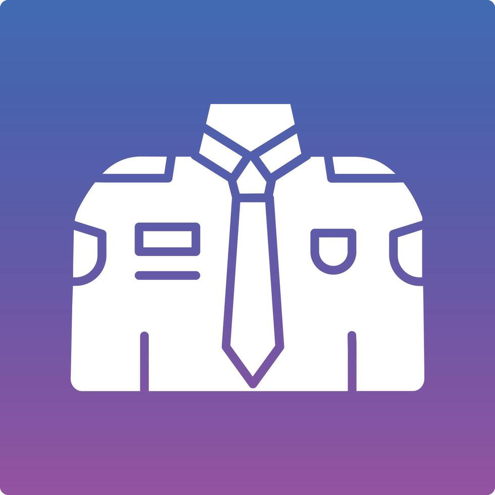 Police Uniform Illustration Icon vector