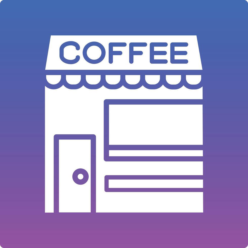 Coffee Shop Illustration Icon vector