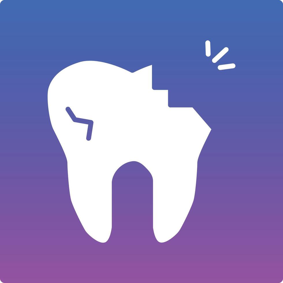Broken Tooth Illustration Icon vector