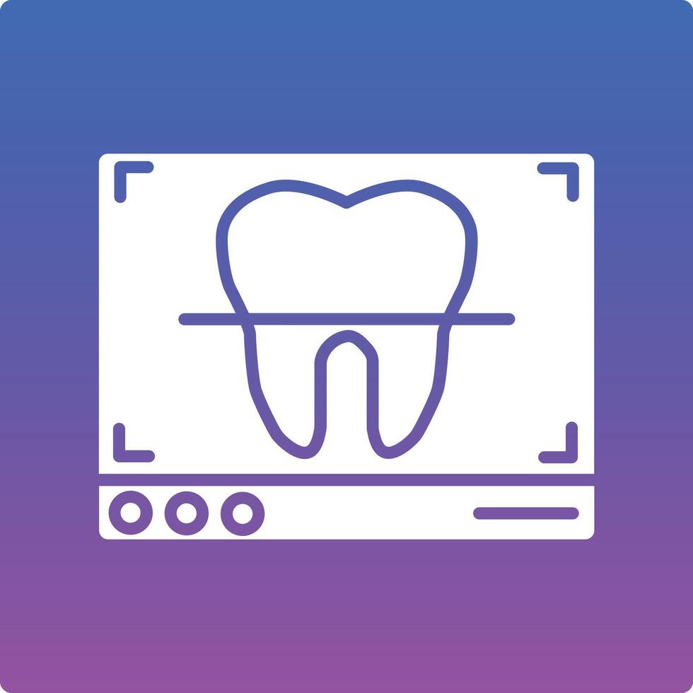 Tooth Xray Illustration Icon vector