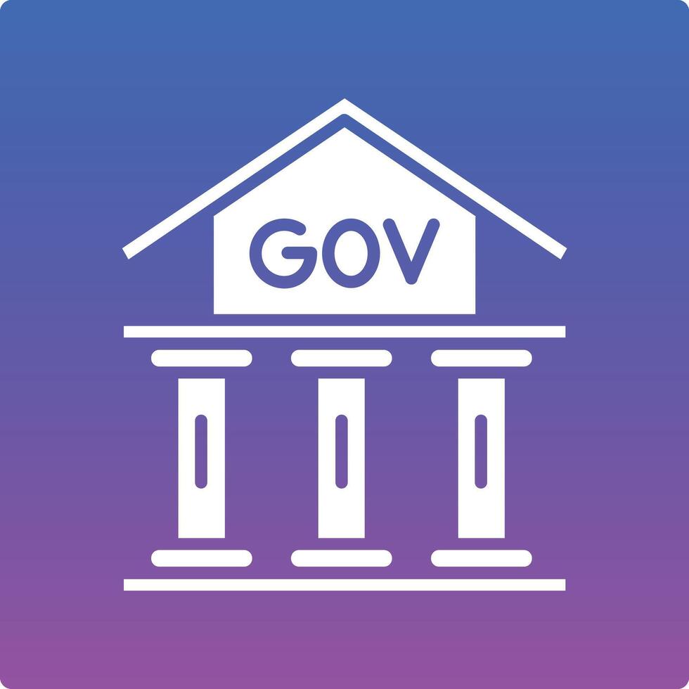 Government Building Illustration Icon vector