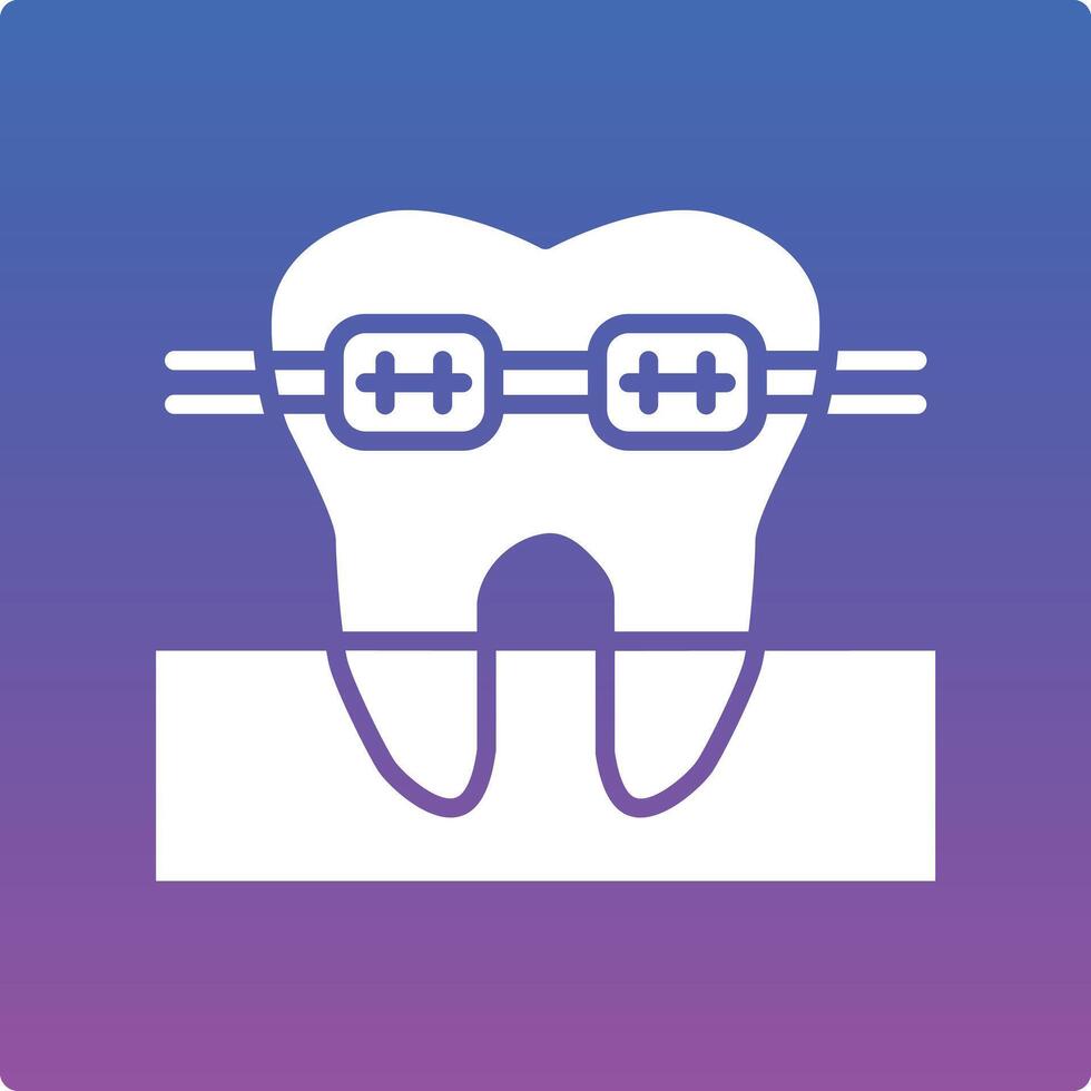 Tooth Braces Illustration Icon vector
