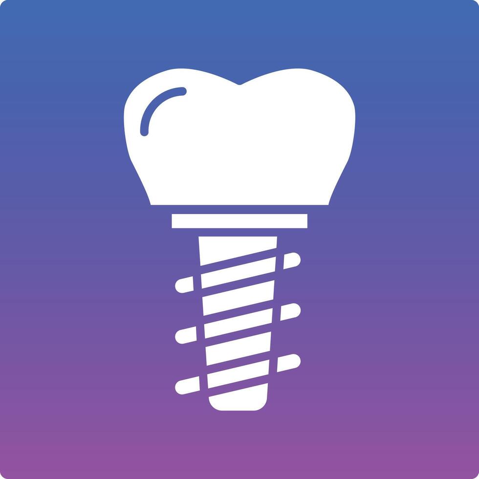 Dental Implant Illustration Icon vector