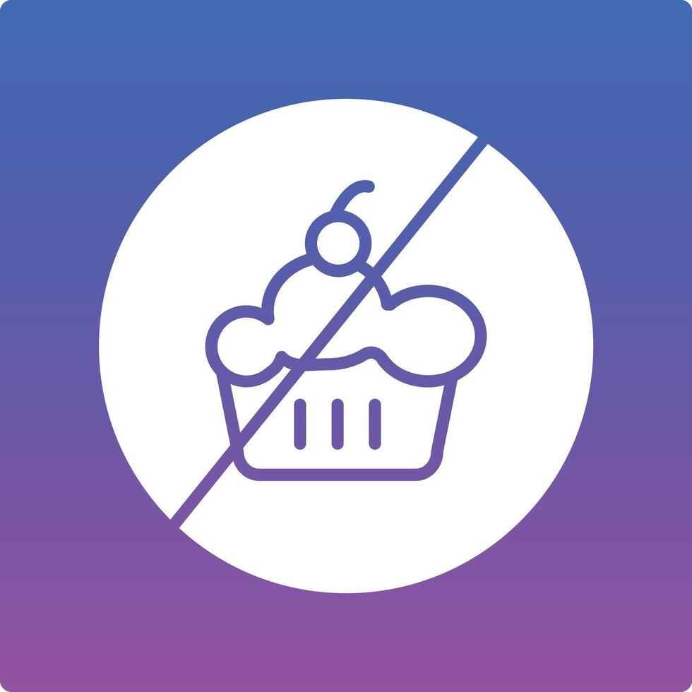 No Sweet Illustration Icon vector