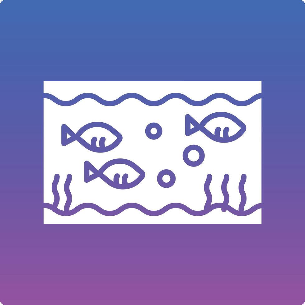 Fish Tank Illustration Icon vector