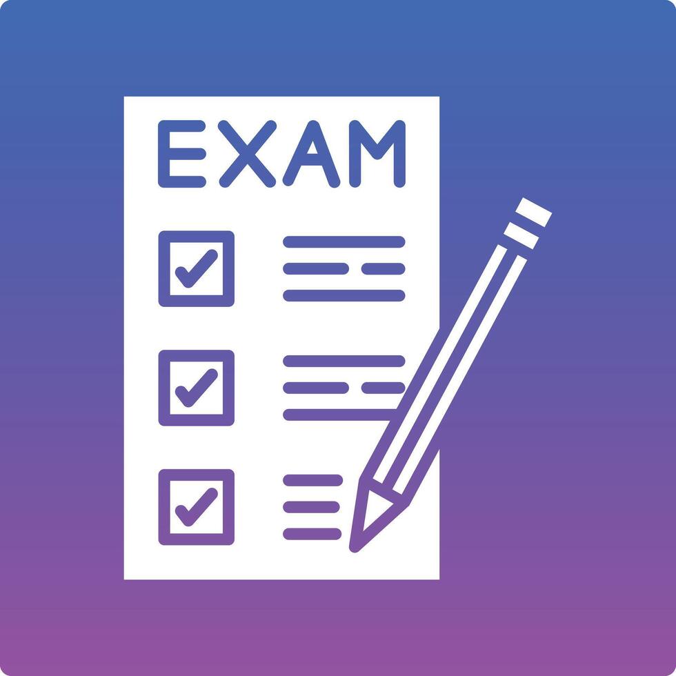Exam Illustration Icon vector