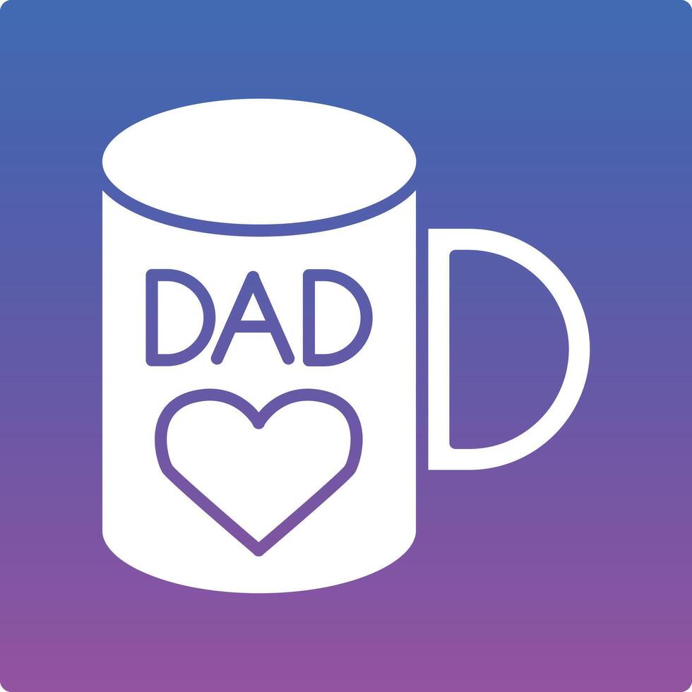 DAD Mug Illustration Icon vector
