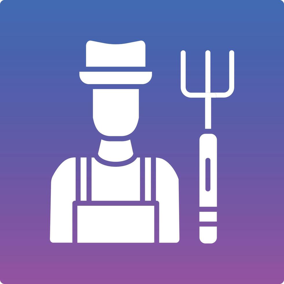 Farmer Illustration Icon vector