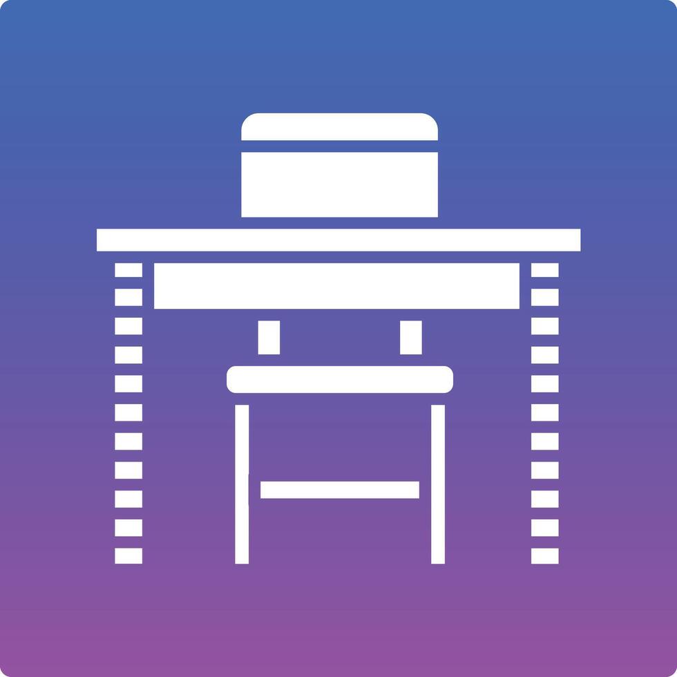 School Desk Illustration Icon vector