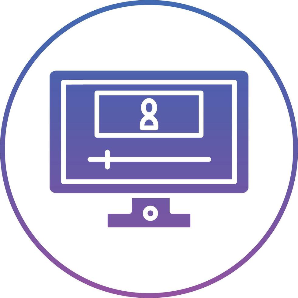 A computer monitor with a password icon on it vector