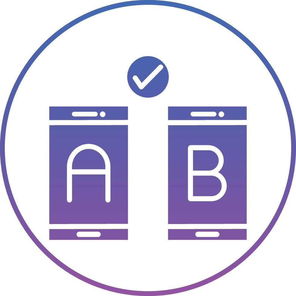 AB Testing Illustration Icon vector