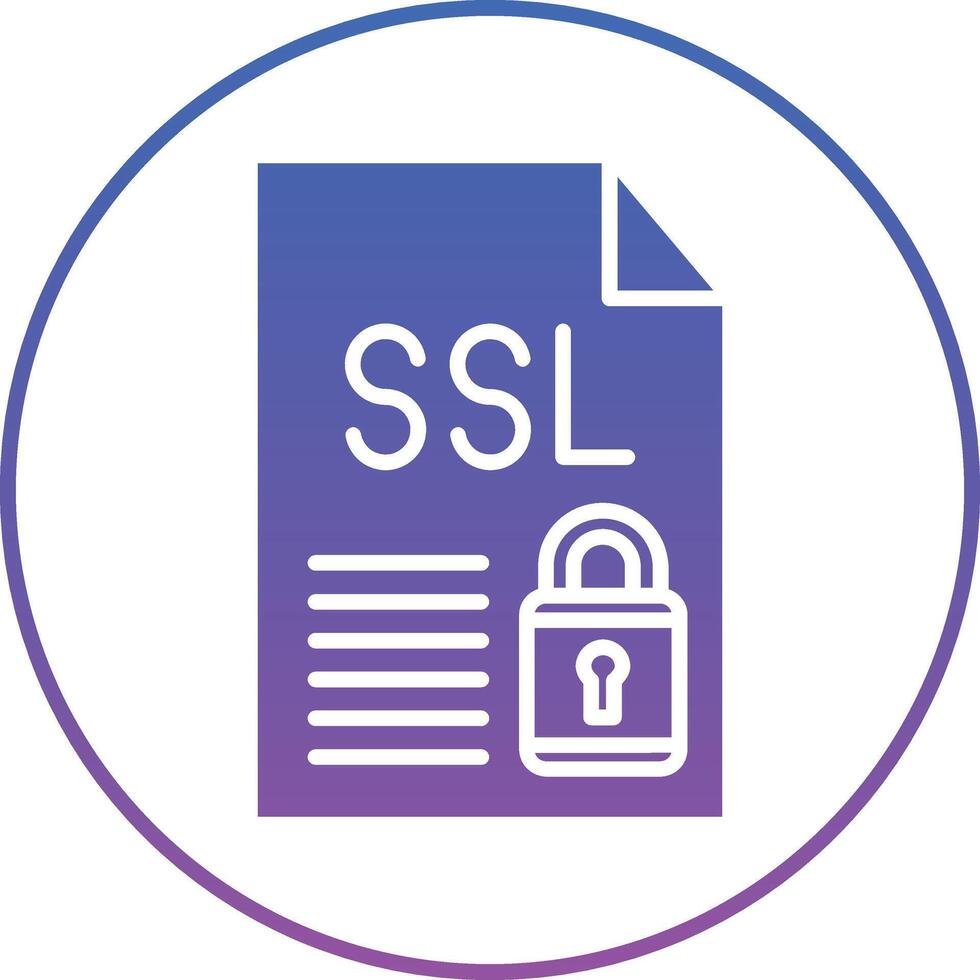 SSL File Illustration Icon vector