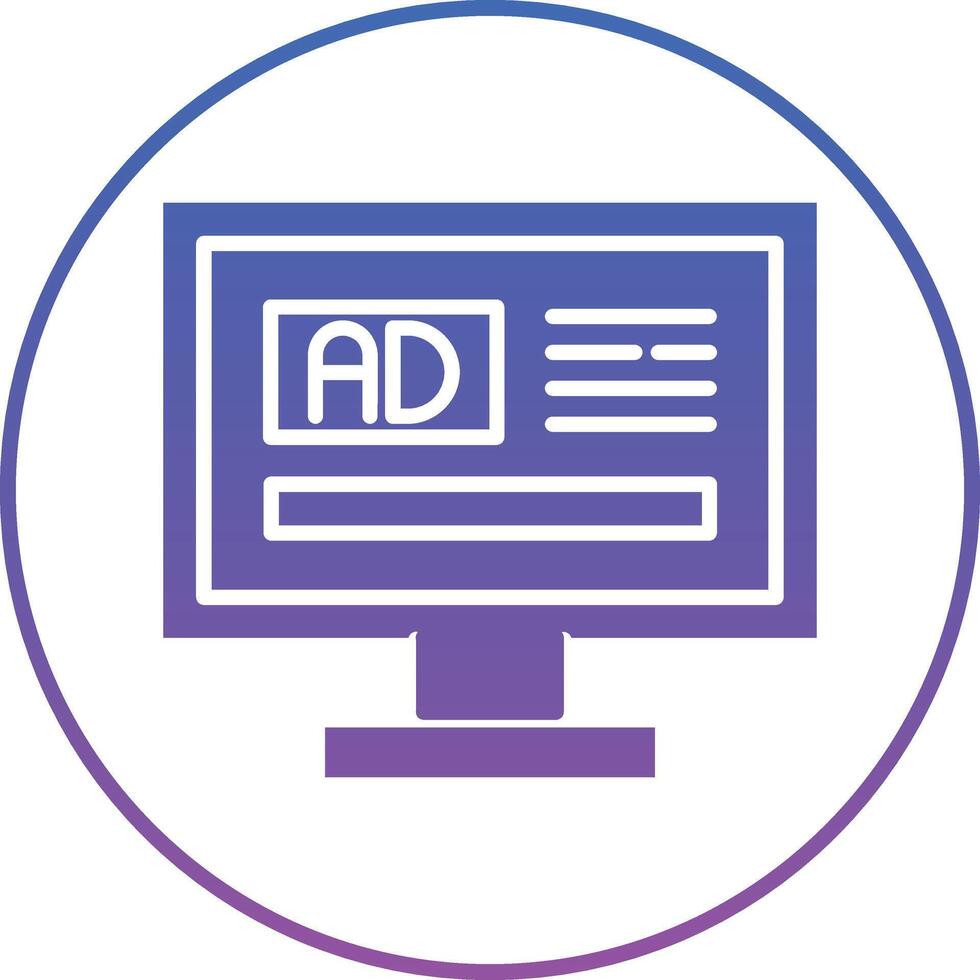 Online Ads Illustration Icon vector