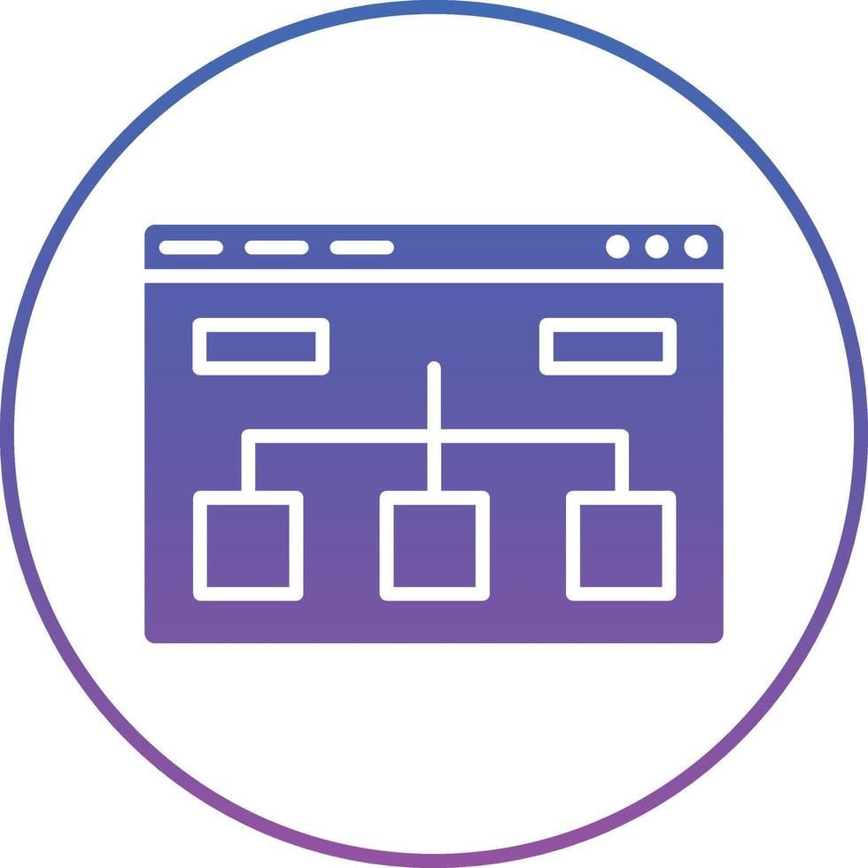 Website Structure Illustration Icon vector
