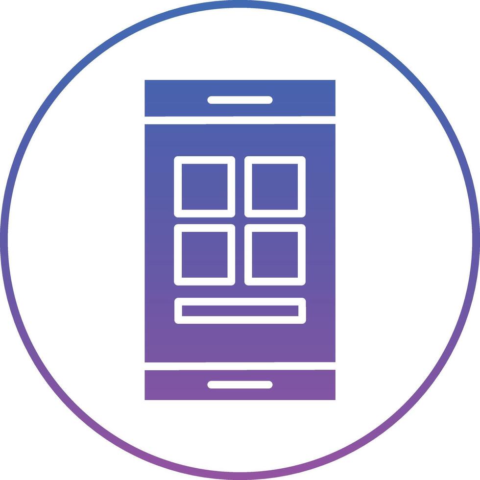 Mobile App Illustration Icon vector