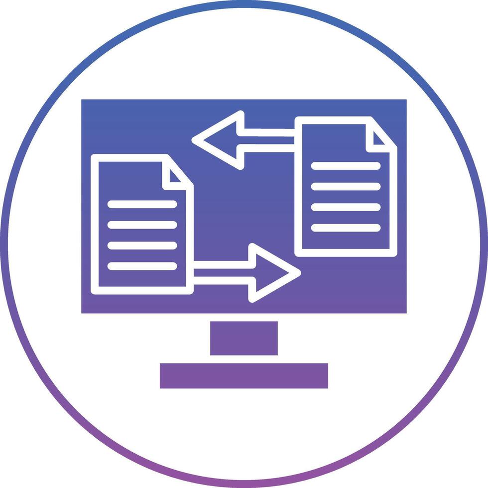 Online File Transfer Illustration Icon vector