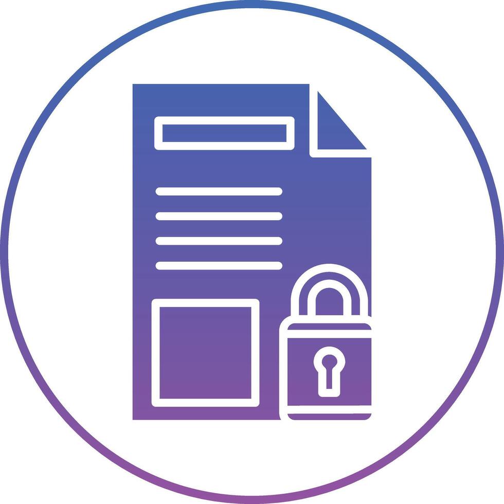 File Protection Illustration Icon vector