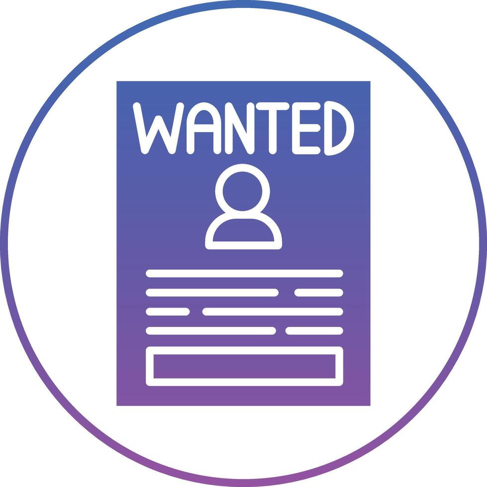 Wanted Illustration Icon vector