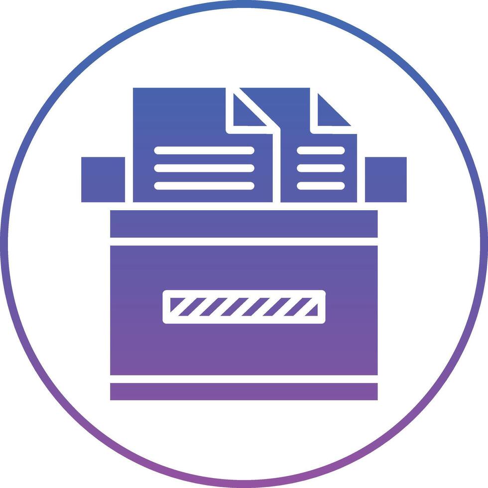 Documents Box Illustration Icon vector