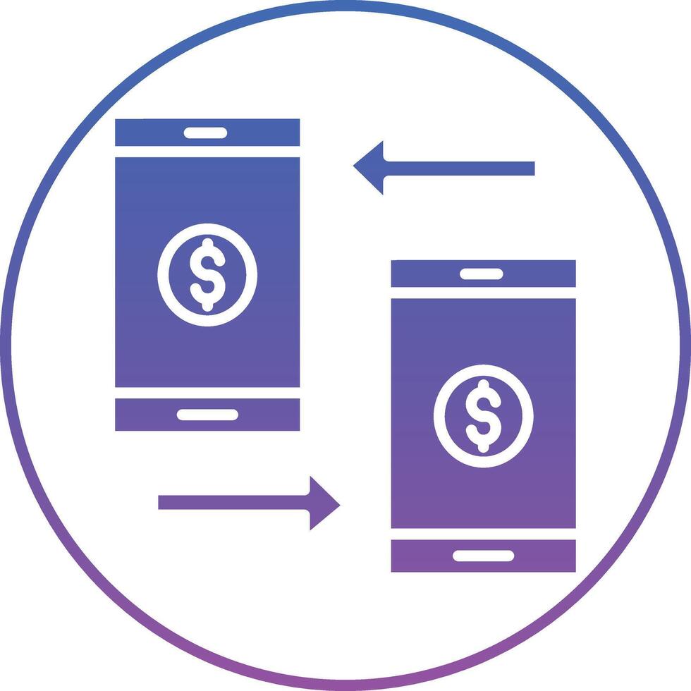 Money Transfer Illustration Icon vector