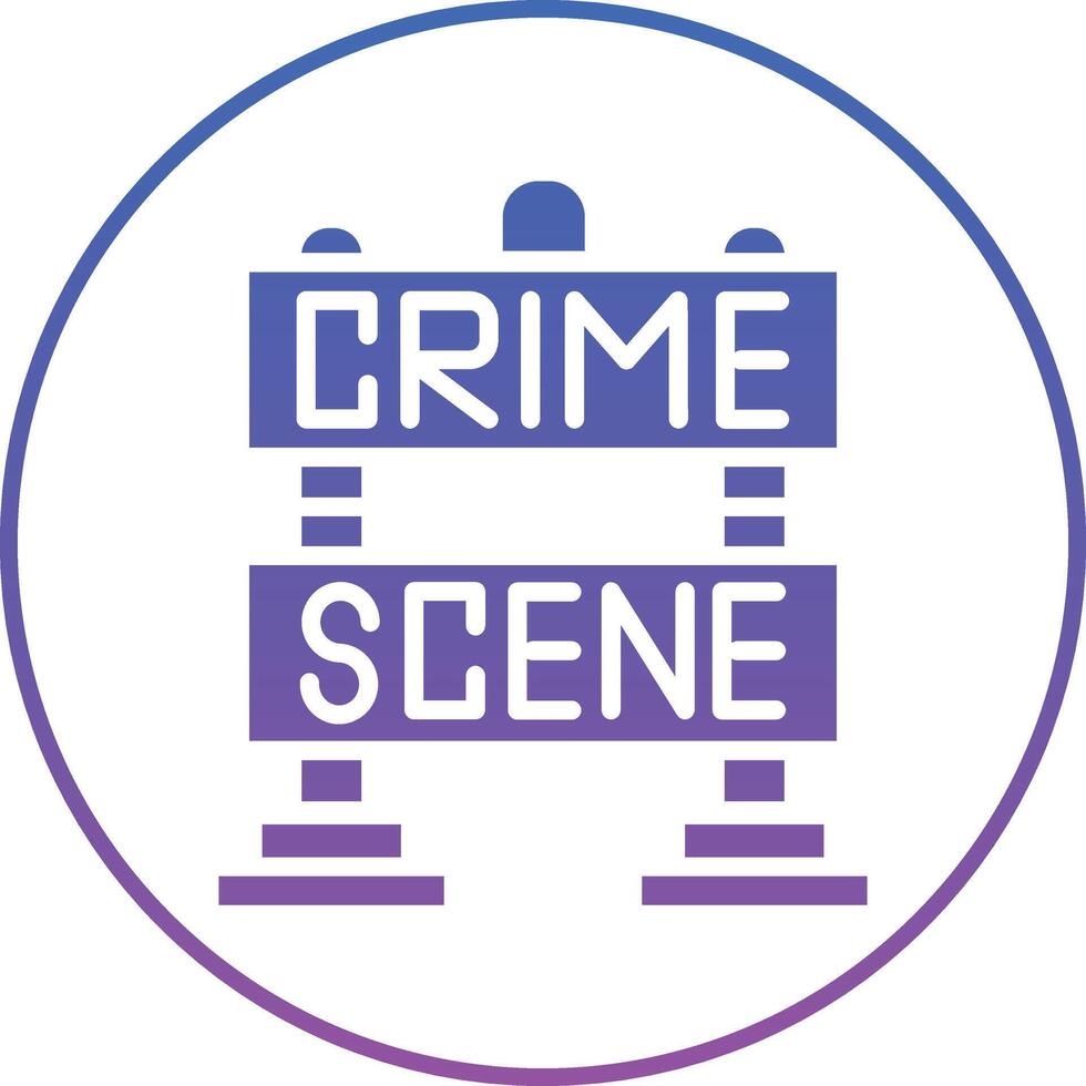 Crime Scene Illustration Icon vector